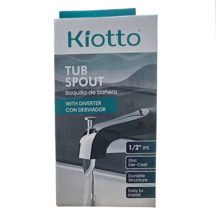 Tub Spout with Diverter Chrome Kiotto FC202CT