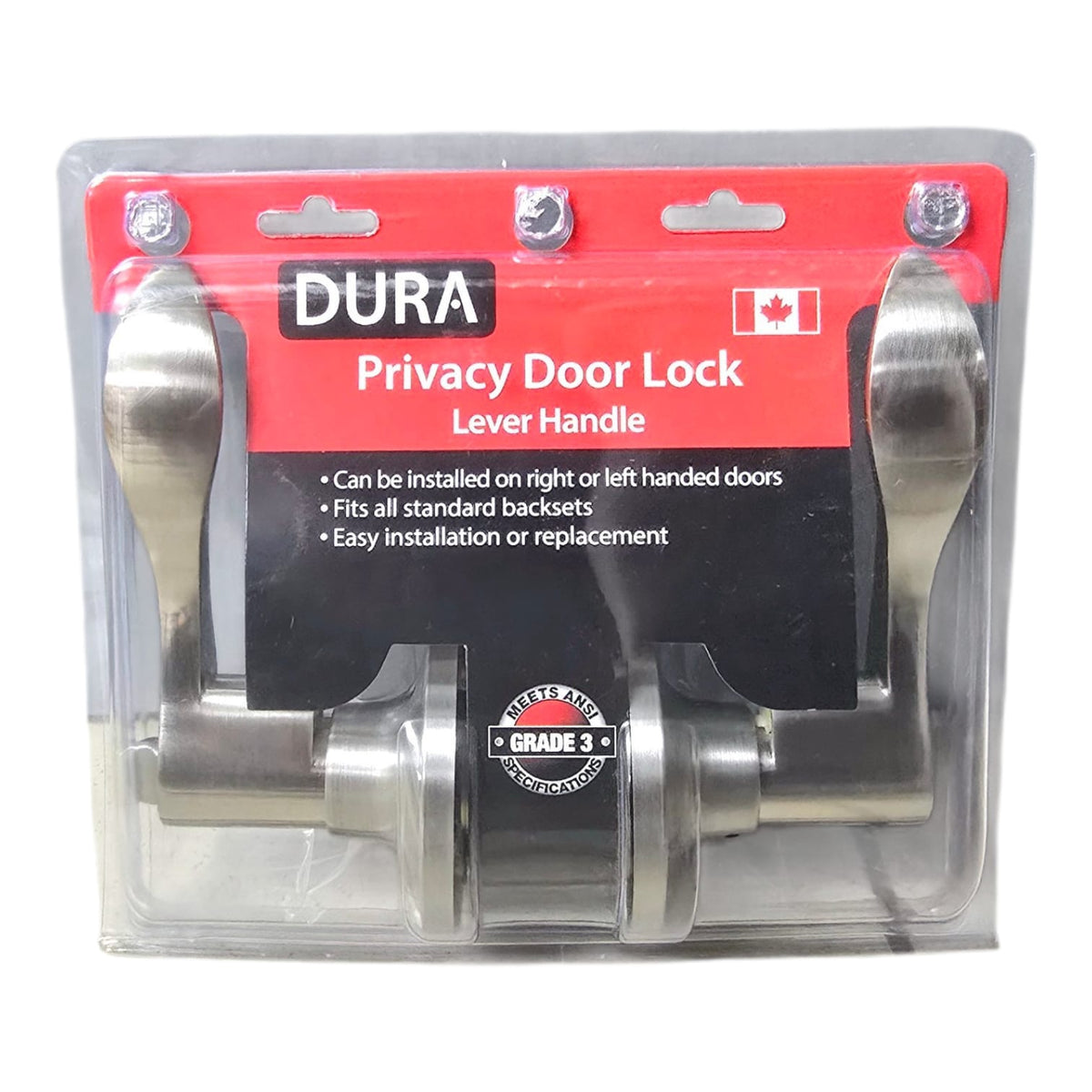DURA Lock Privacy Lever Curve Sn #1860BK-SN