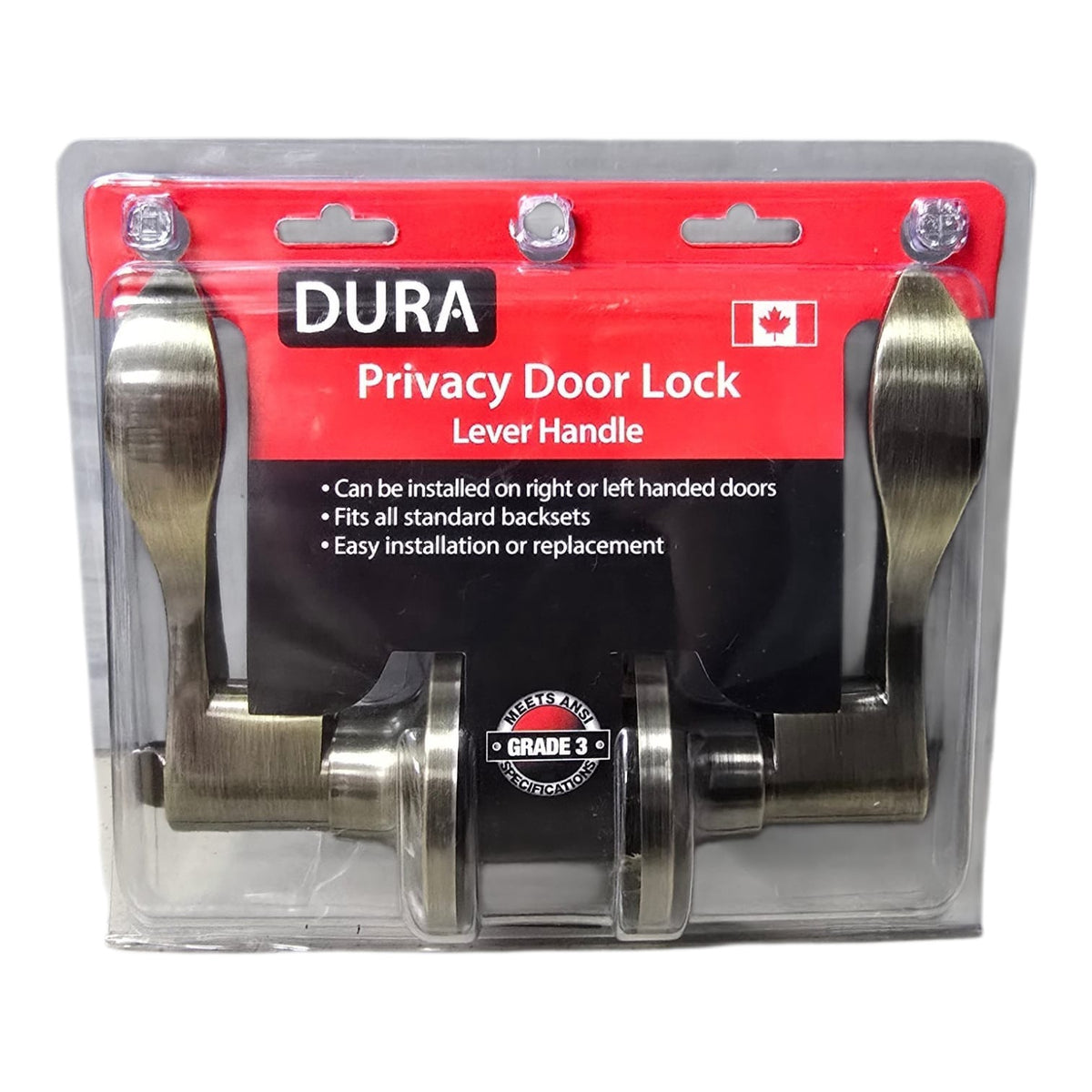 DURA Lock Privacy Lever Curve Ab #1860BK-AB