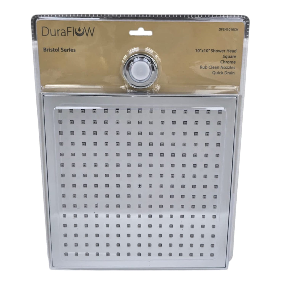 DURAFLOW Shower Head Bristol Series 10"X10" Chrome DFSF1010CH