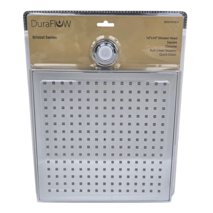 DURAFLOW Shower Head Bristol Series 10"X10" Chrome