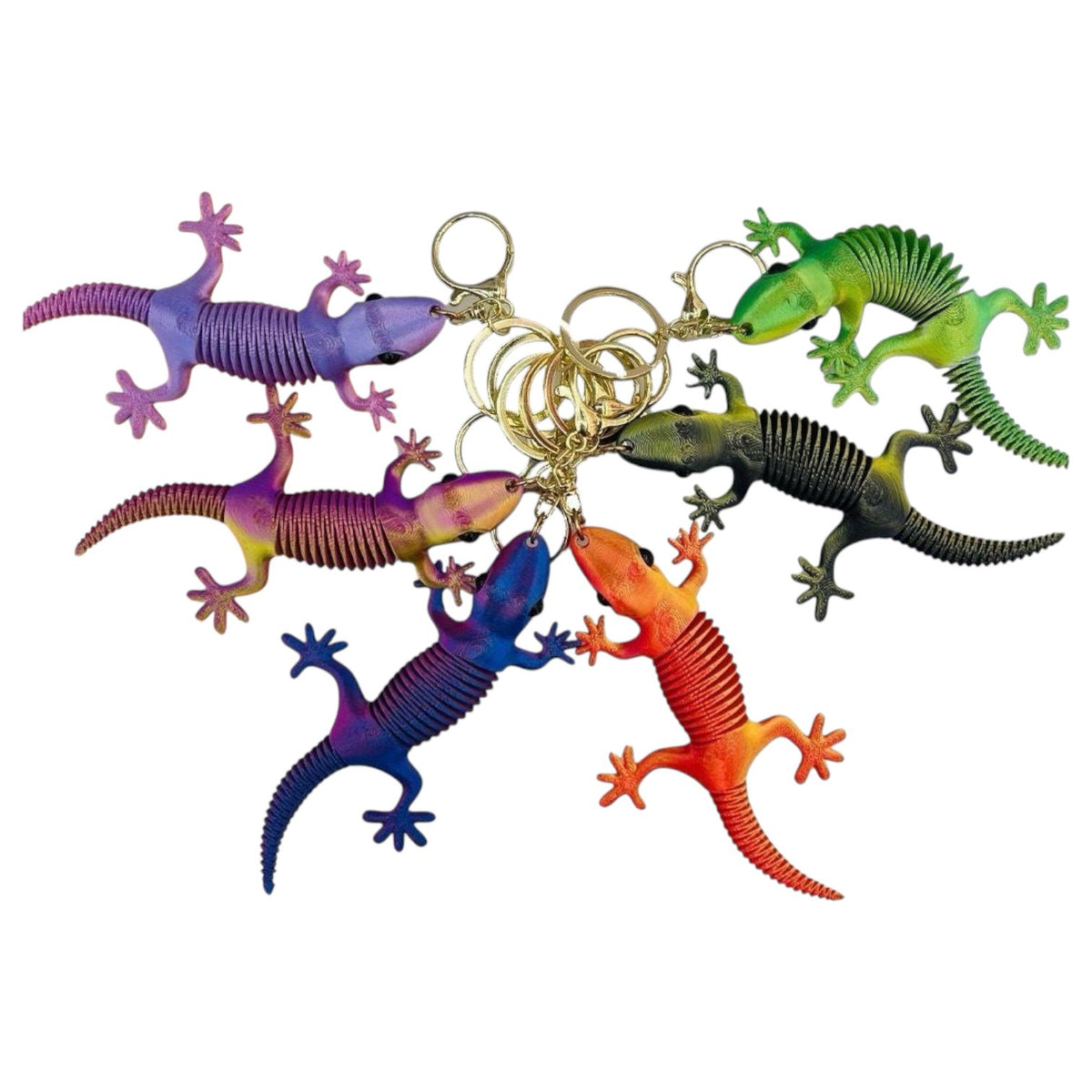 Keychain 3D Printed Lizard YSK-5884-Y53 Sold Each