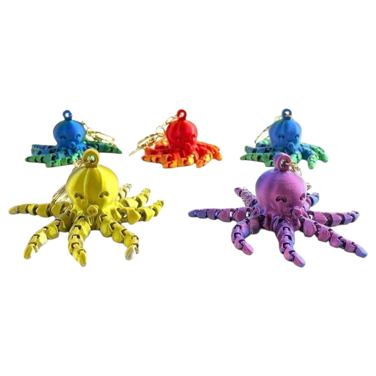 Keychain 3D Printed Octopus YSK-5882-Y53 Sold Each