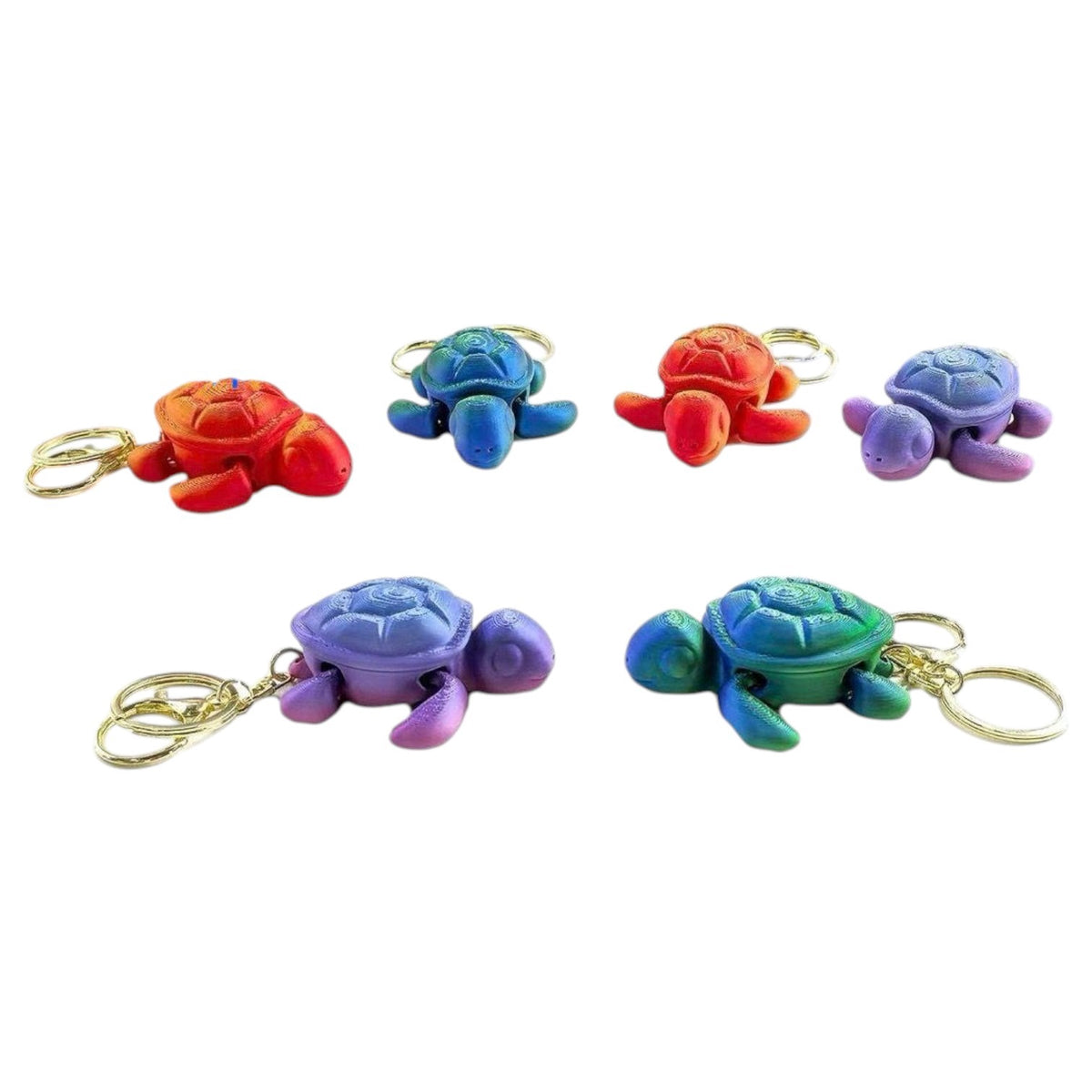 Keychain 3D Printed Turtle YSK-5877-Y53 Sold Each