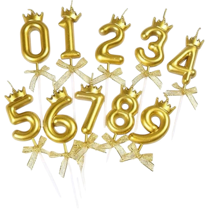 Party Birthday Candle Gold Number LZ-3459-Y46
