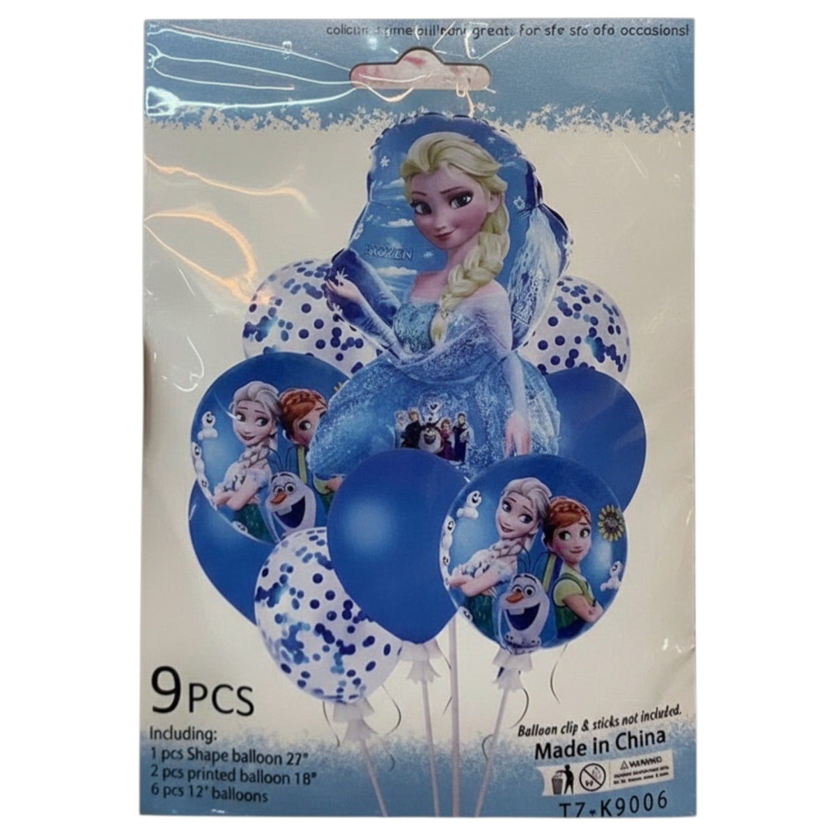 Party Balloons Foil Type 9PCS Pack Frozen QQ-3333-Y46