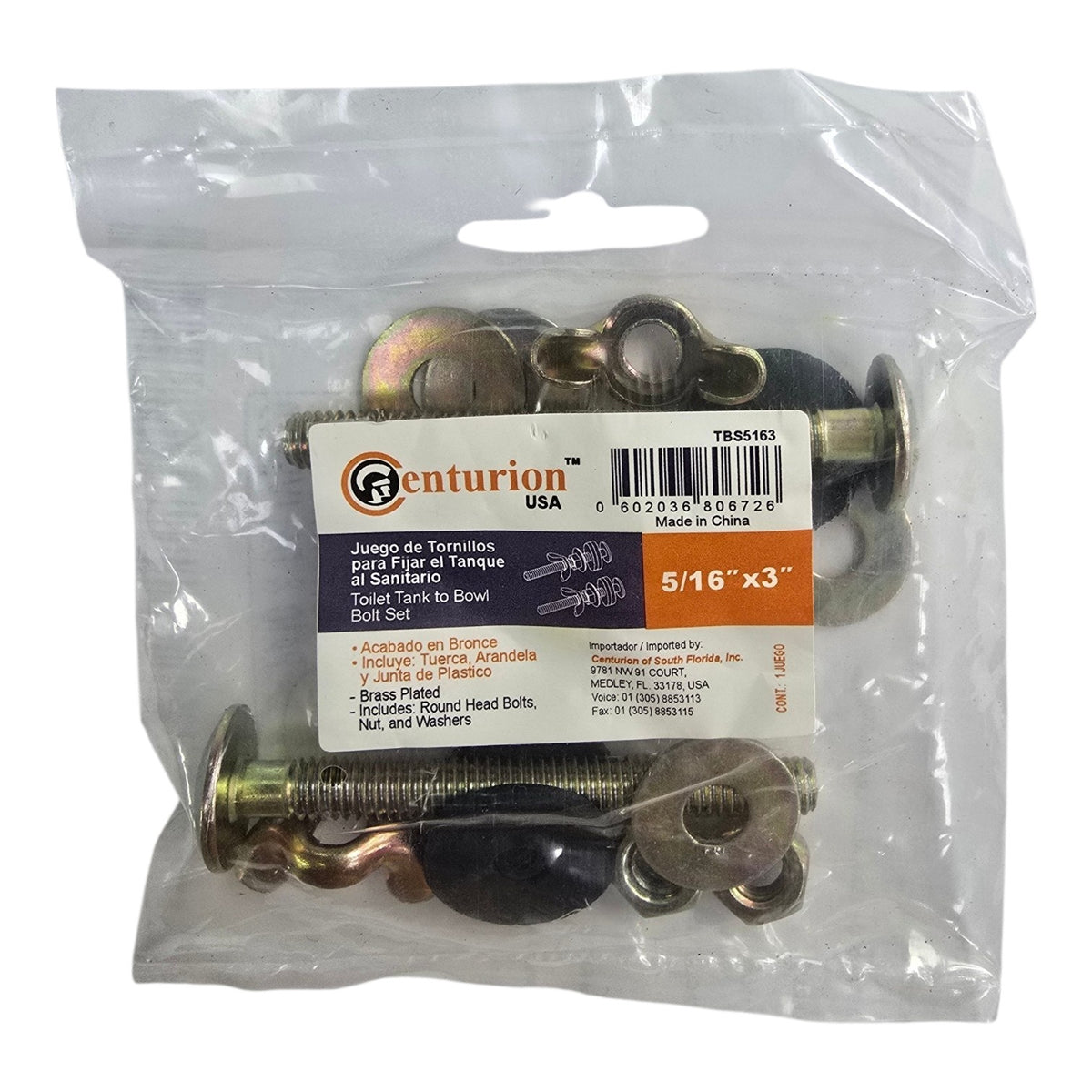 CENTURION Toilet Tank to Bowl Bolt Set TBS5163