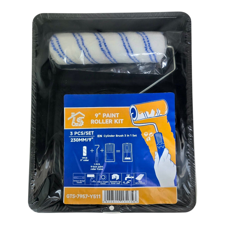 Roller Brush 9" 3PCS Kit with Tray GTS-7957-Y511