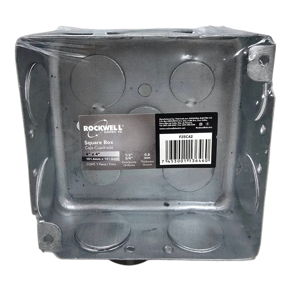 ROCKWELL Base Metal 4" X 4" F25C42