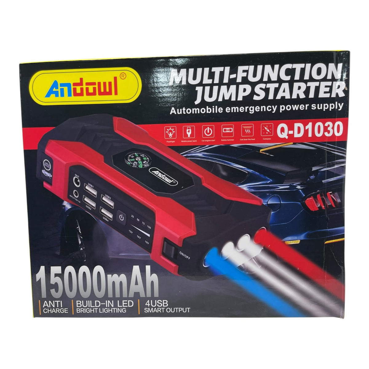 GENERIC Battery MULTI-FUNCTION Jump Starter Andowl 15000MAH