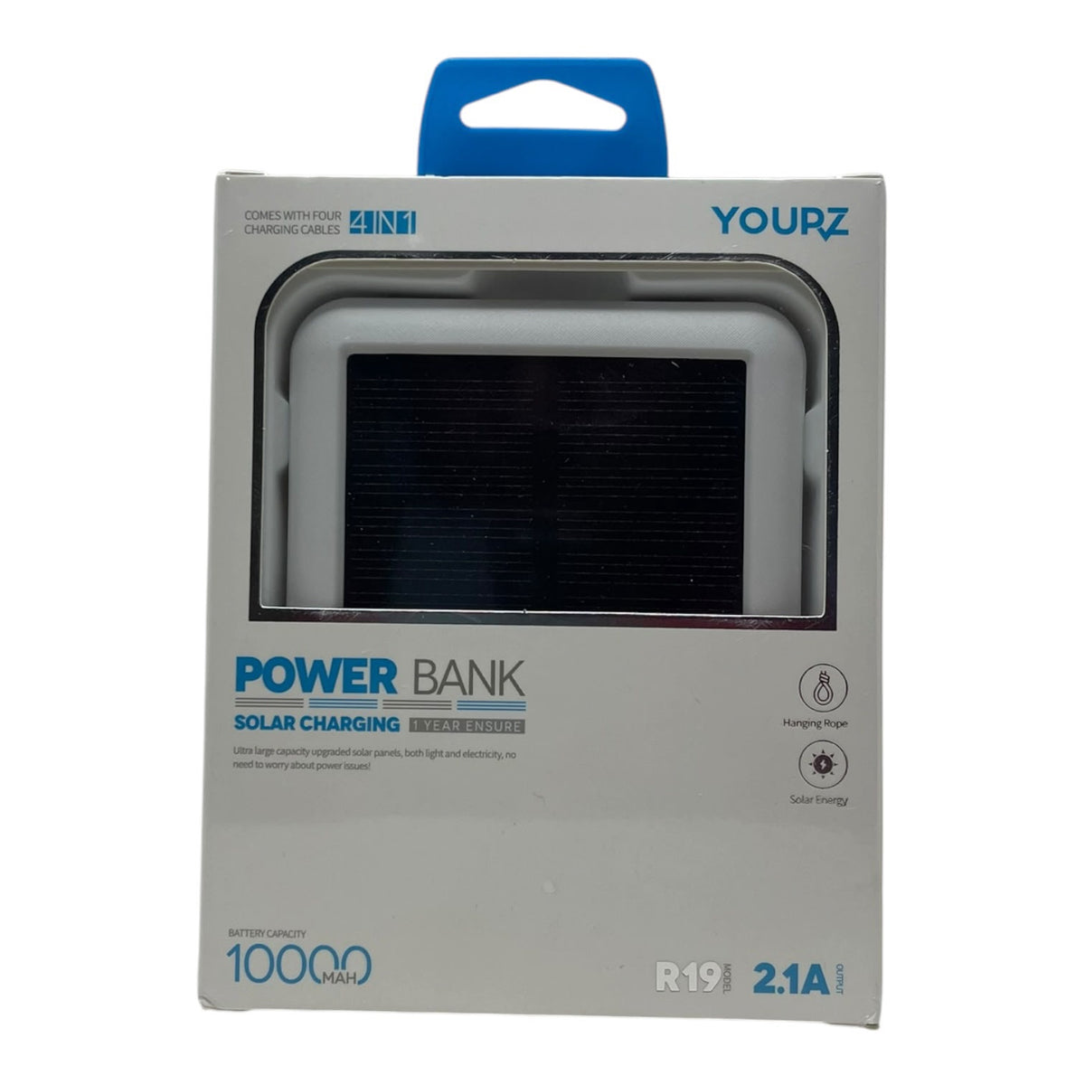 Charger Power Bank Yourz Solar 10, 000MAH R19 2.1A