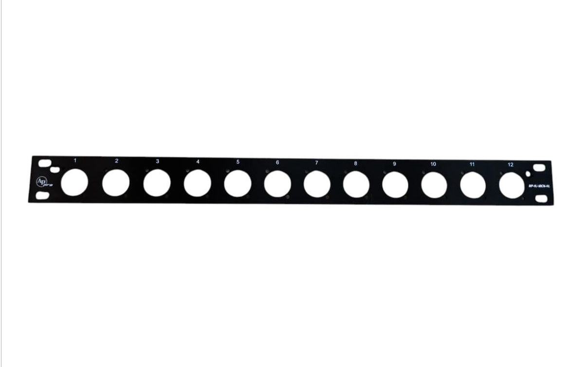AUDIO PIPE Console Rack Plate RP-1U-12CH-AL Audio Equipment Rack with Roll