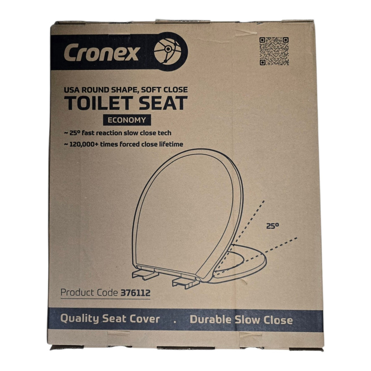 CRONEX Toilet Seat 376112 Round Economy Soft Close