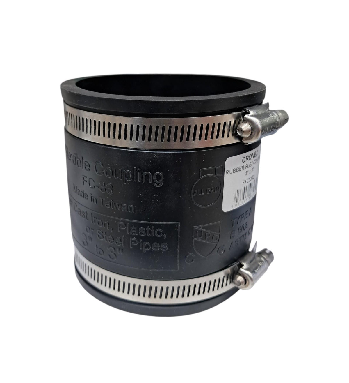 CRONEX Rubber Flex Coupling 3" X 3" FXC0303