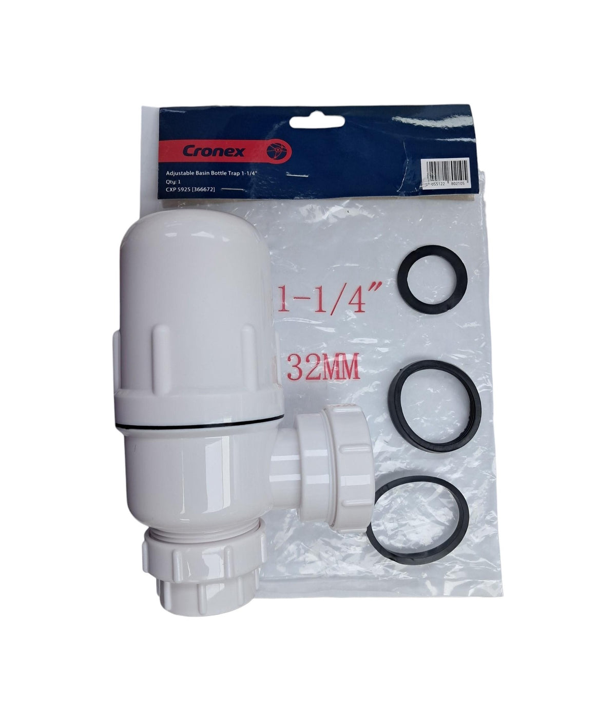 CRONEX Sink Bottle Trap 1 1/4" PVC CXP5925