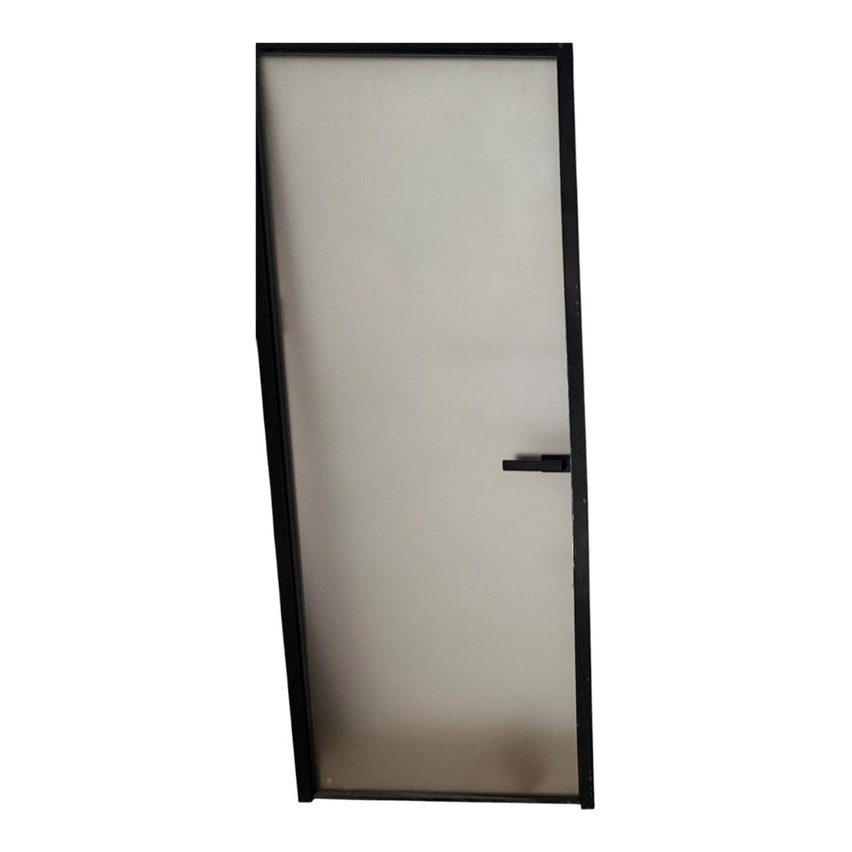 Door Shower 32" X 80" Black Frame Frosted Glass 20260315-9 Handle on Glass