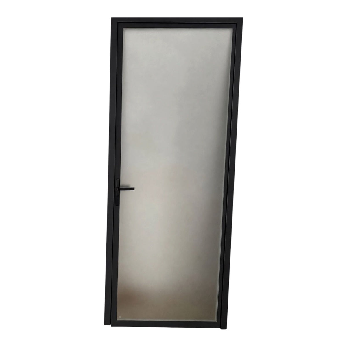 Door Shower 32" X 80" Black Heavy Frame Frosted Glass 0316-580 Handle on Frame