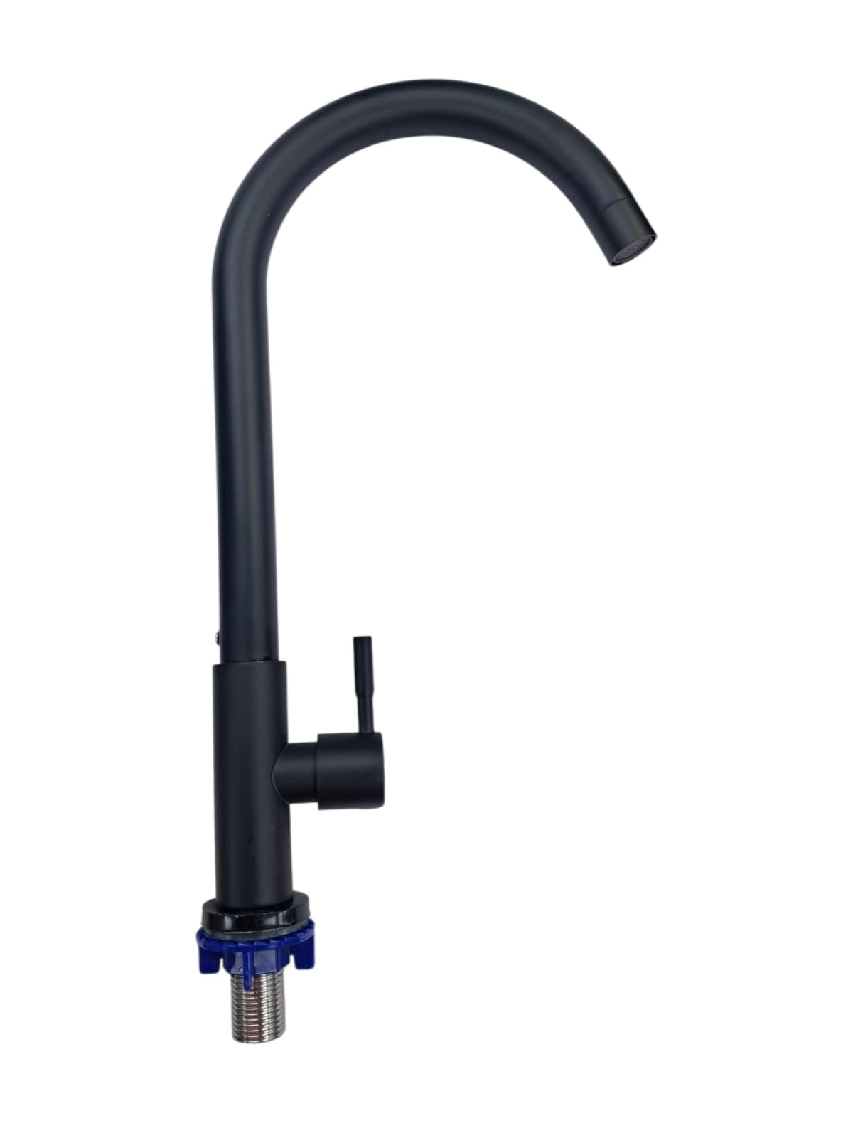 Goose Neck 1/2" Black Round Lever