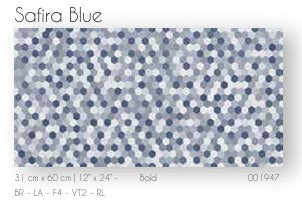 Tile Ceramic 12"X24" 31X60CM Safira Blue