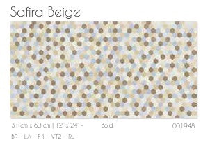 Tile Ceramic 12"X24" 31X60CM Safira Beige