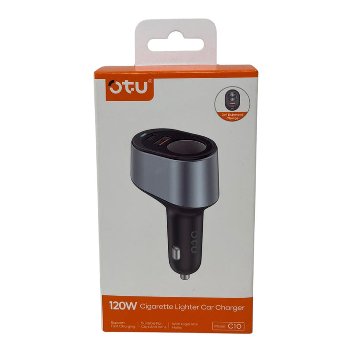 OTU Charger Car C10 Fast Charging Car Charger 120W TYPE-C + USB