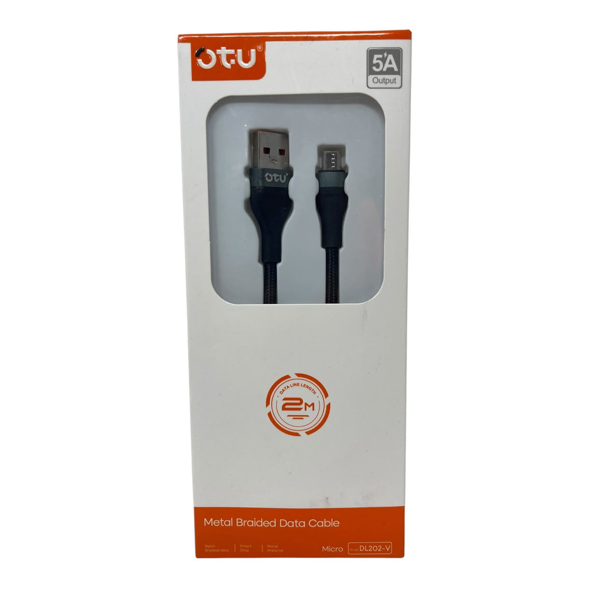 OTU Charger Cable USB DL202-V Micro 5A Metal Braided Data Cable
