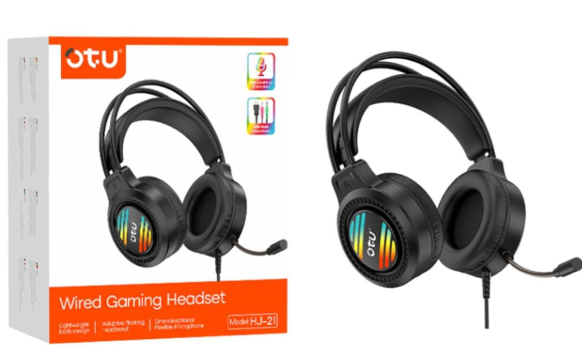 OTU Headphones & Mic HJ-21 Wired Headset Stereo Gaming
