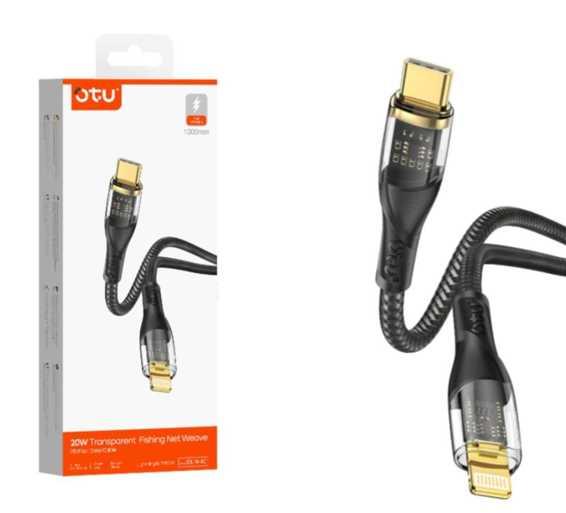 OTU Charger Cable USB DL18-IC 1000MM Lighting to Type C 20W Pd Fast Data Cable