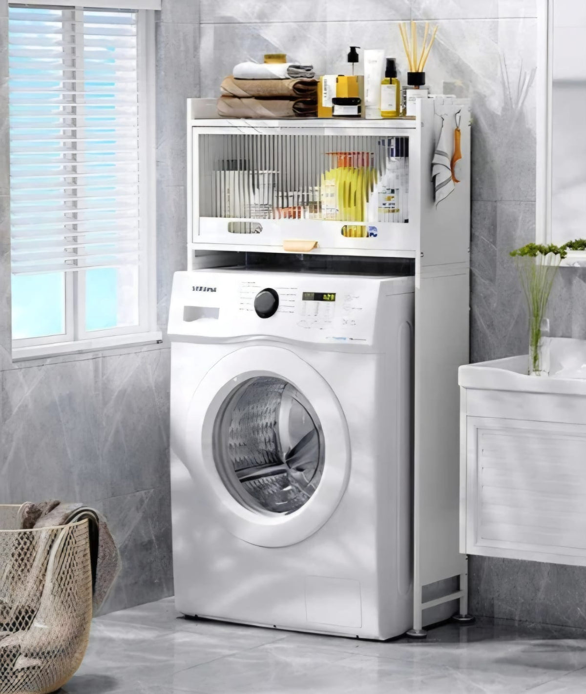 Washing Machine Rack Pinpinfamily M50109BQ 70X25X134.5CM