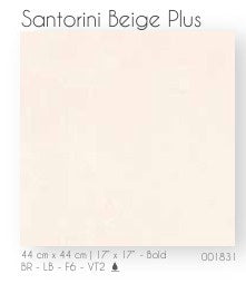 Tile Ceramic 17X17 Santorini Beige Plus 43X43