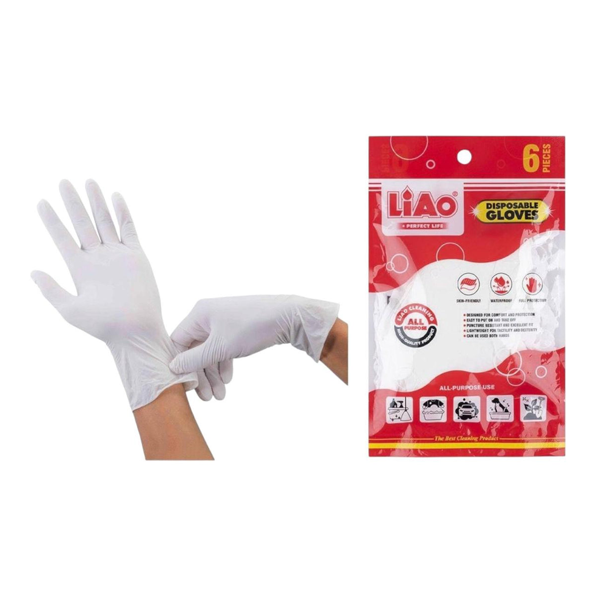 LIAO Gloves Disposable 6PCS H130073