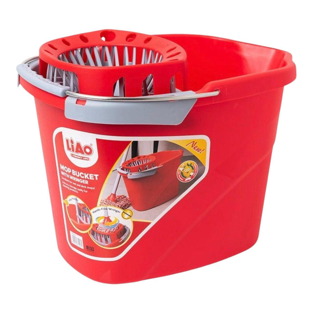 LIAO Mop Bucket Plastic with Wringer LT2412