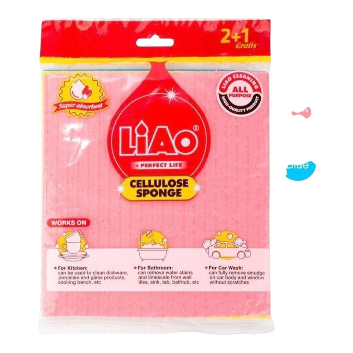 LIAO Cellulose Sponge Cloth 3PCS G130048