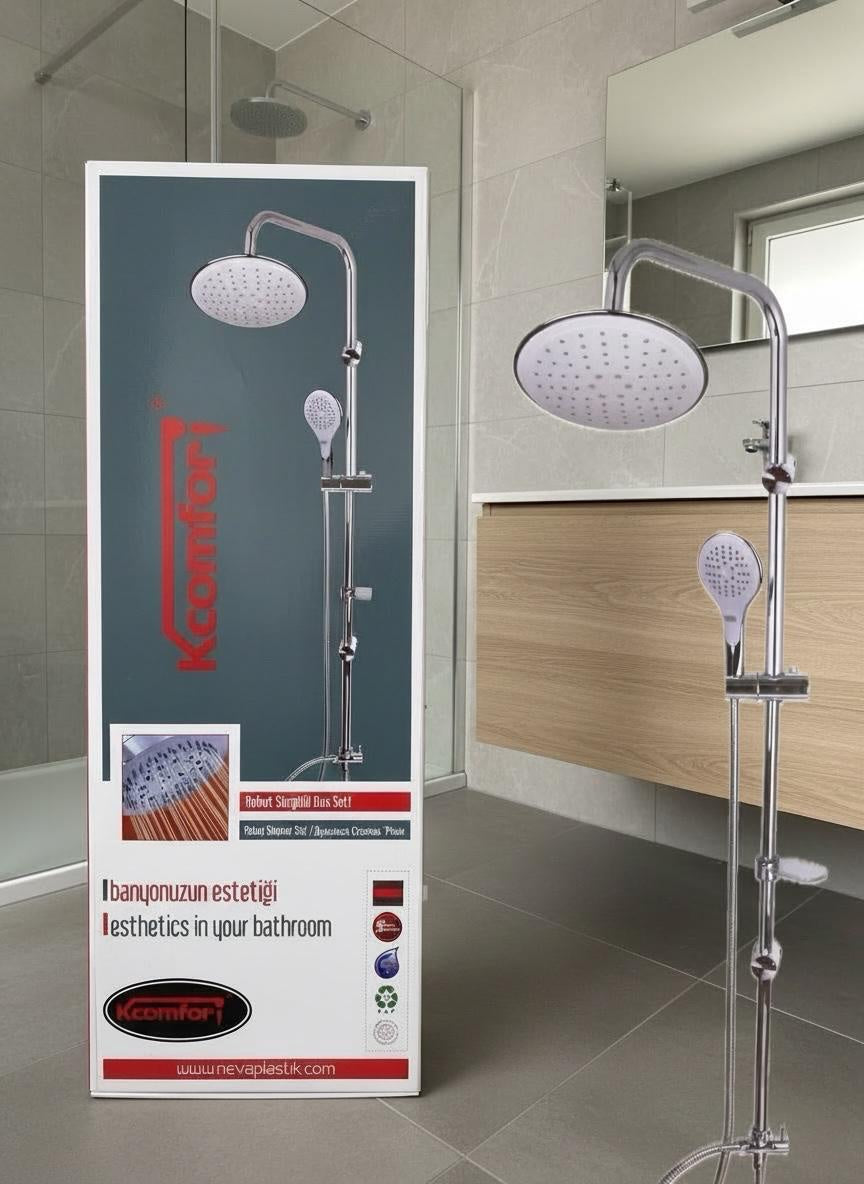Shower System Wall Mounted Silver Kcomfort HS-5340-Y52