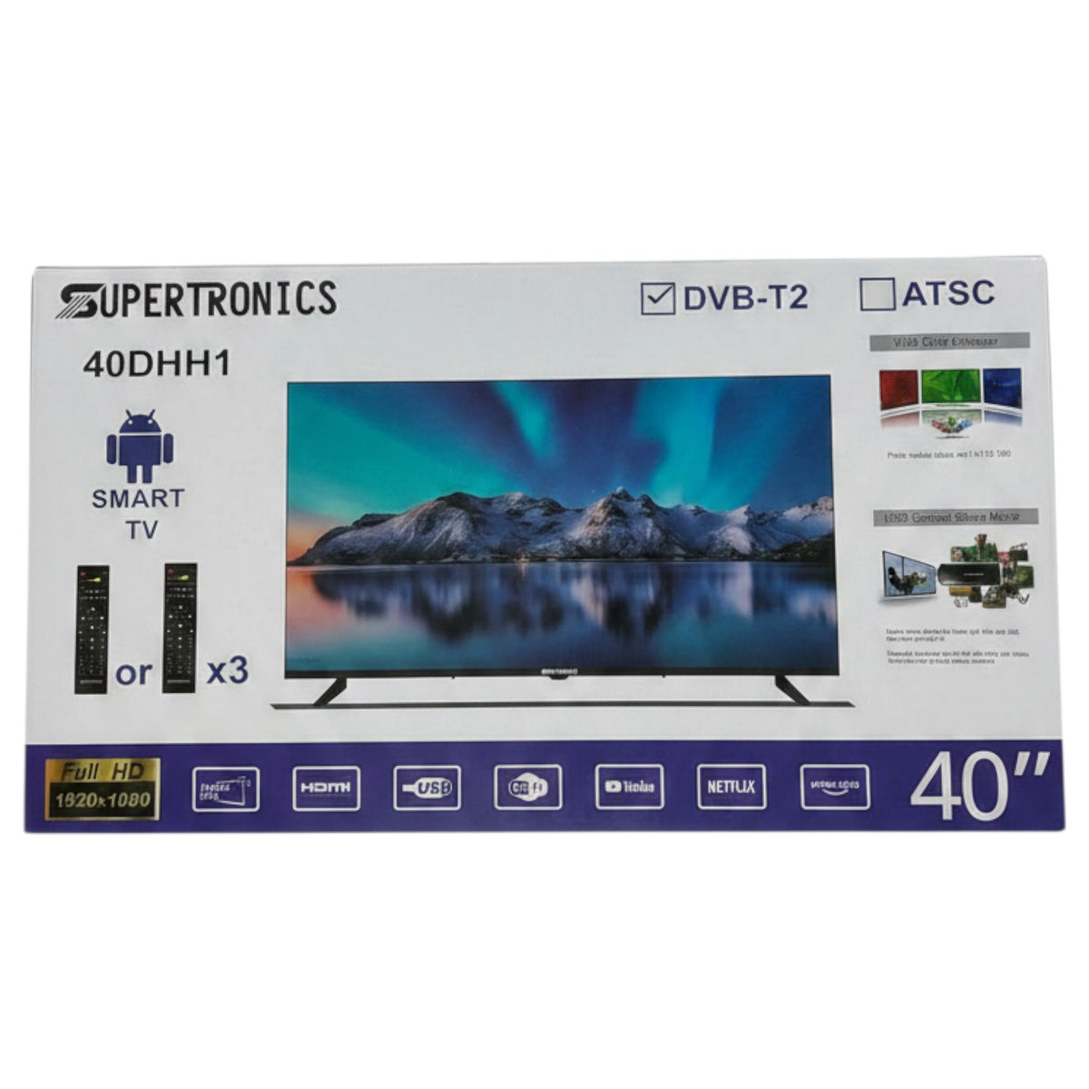 SUPERTRONICS Television 40" 40DHH1 DVB-T2 Smart TV LED