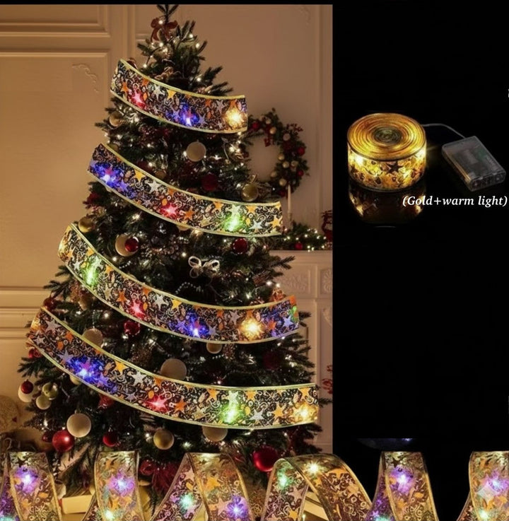 Christmas Decorations Fairy Light LED Ribbon SDD-2518-Y44 Gold +