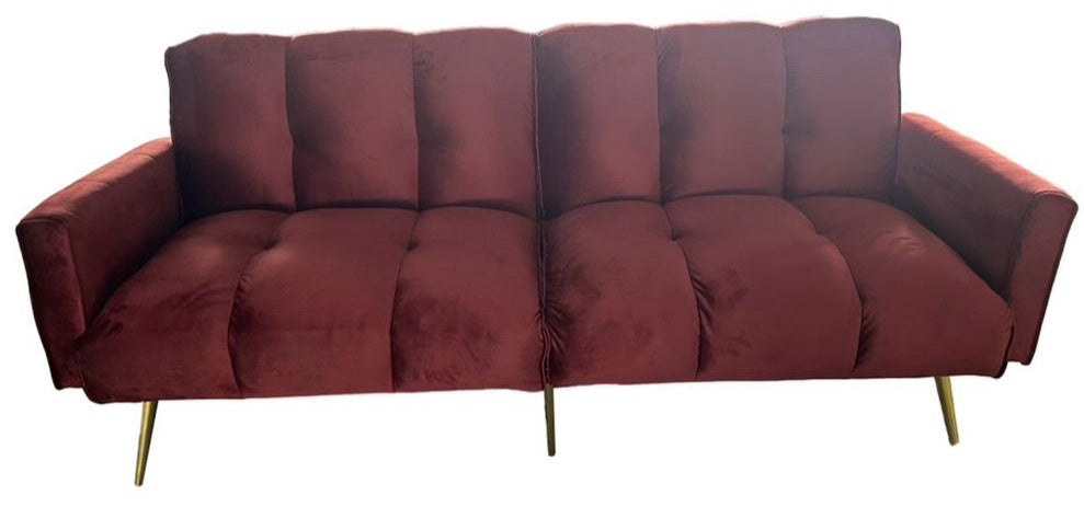 Sofa Bed XL-1558-3 Wine Red Futon 3-SEATER