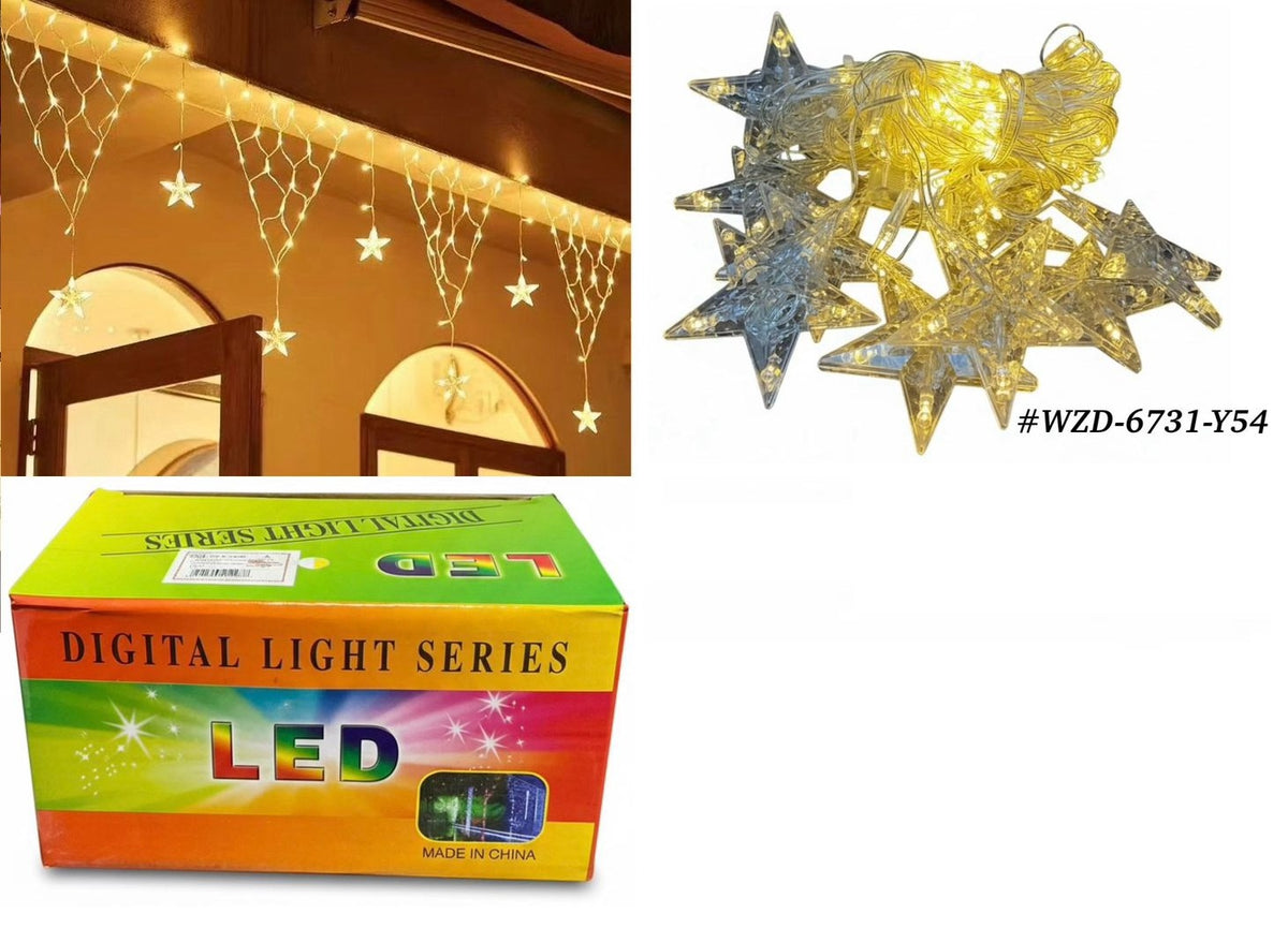 Fairy Light LED Star Warm Light WZD-6731-Y54 3M 10FT 110V