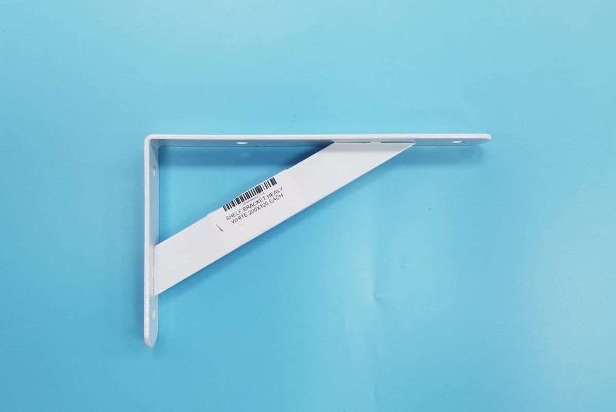 Shelf Bracket Heavy White 200X120 Each