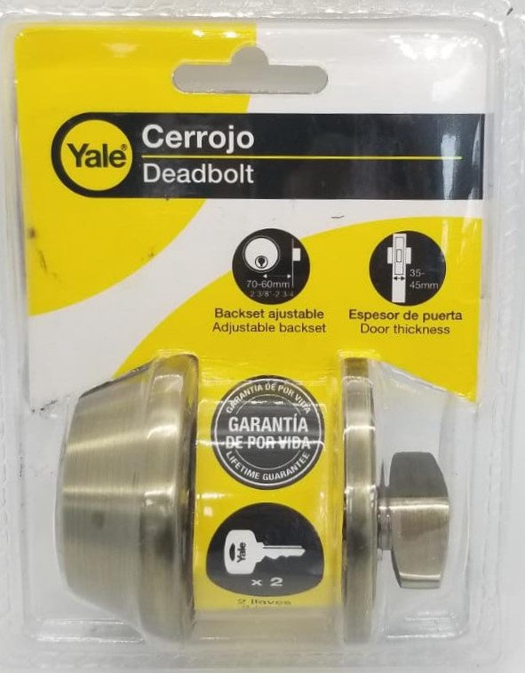 YALE Lock Deadbolt Single Key Antique Bronze Kent 8101 US5 Vis