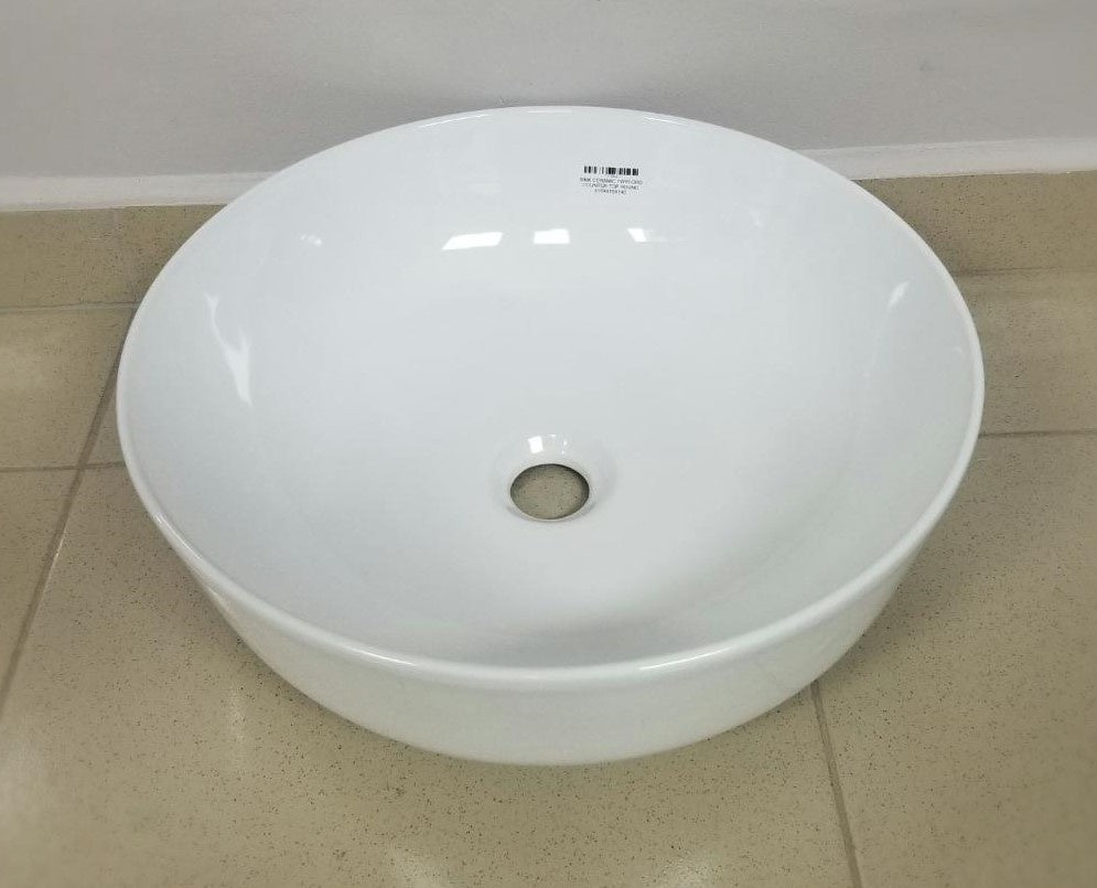 TWYFORD Sink Ceramic Counter Top Round 415X415X140