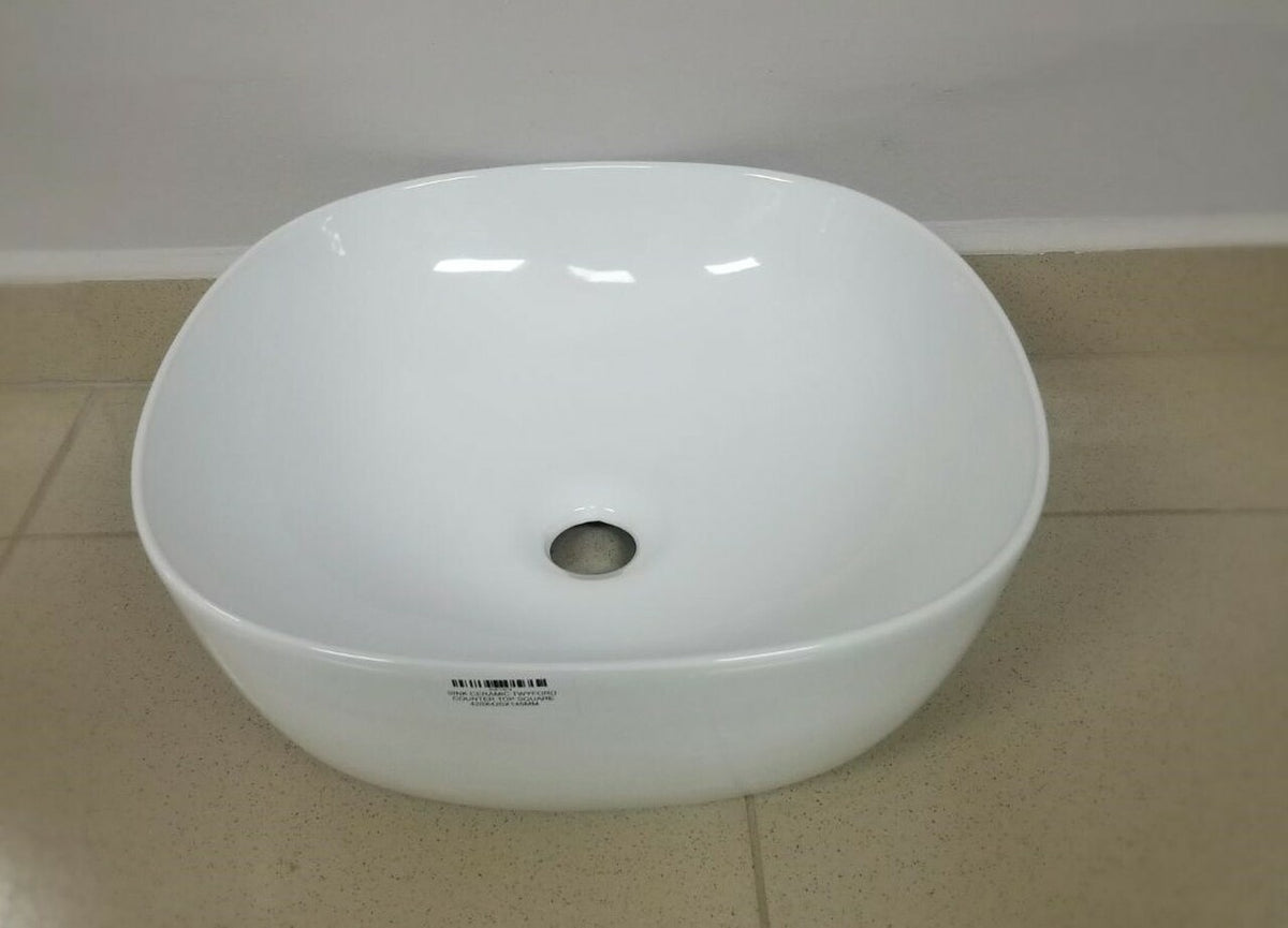 TWYFORD Sink Ceramic Counter Top Square 420X420X145MM