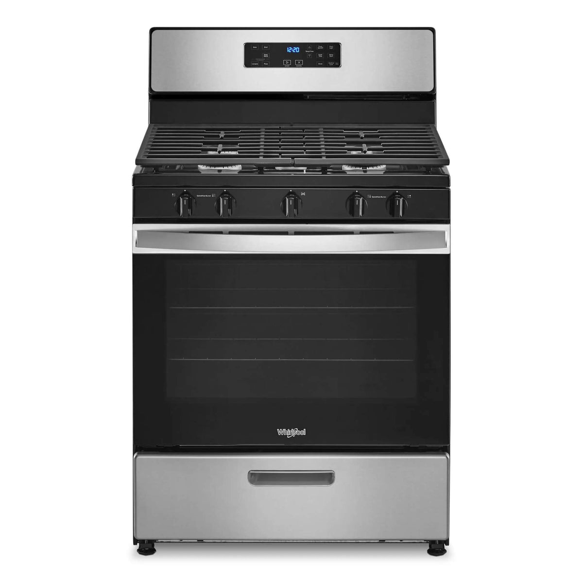 WHIRLPOOL Stove 5 Burner LWF7700S 30" Stainless Steel 1Y