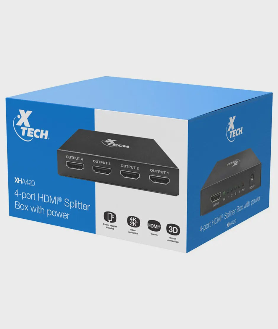 XTECH Hdmi Video Splitter 4 Port XHA-420