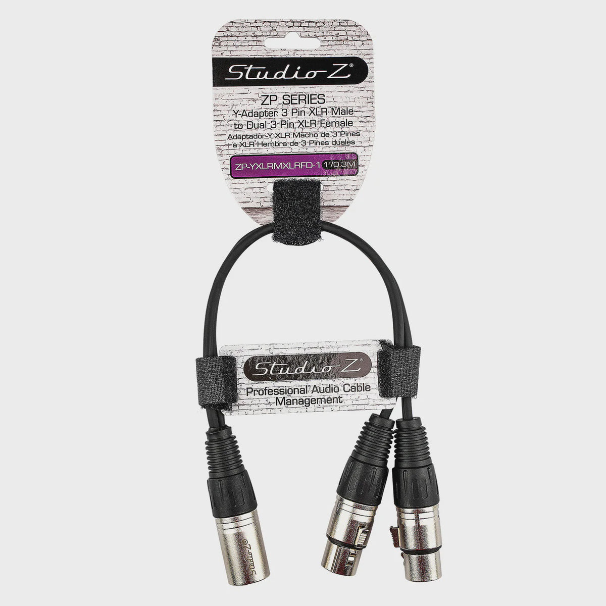STUDIO Z Lead Xlr Male to 2 Xlr Female 1' ZP-YXLRMXLRFD-1 Y-TYPE