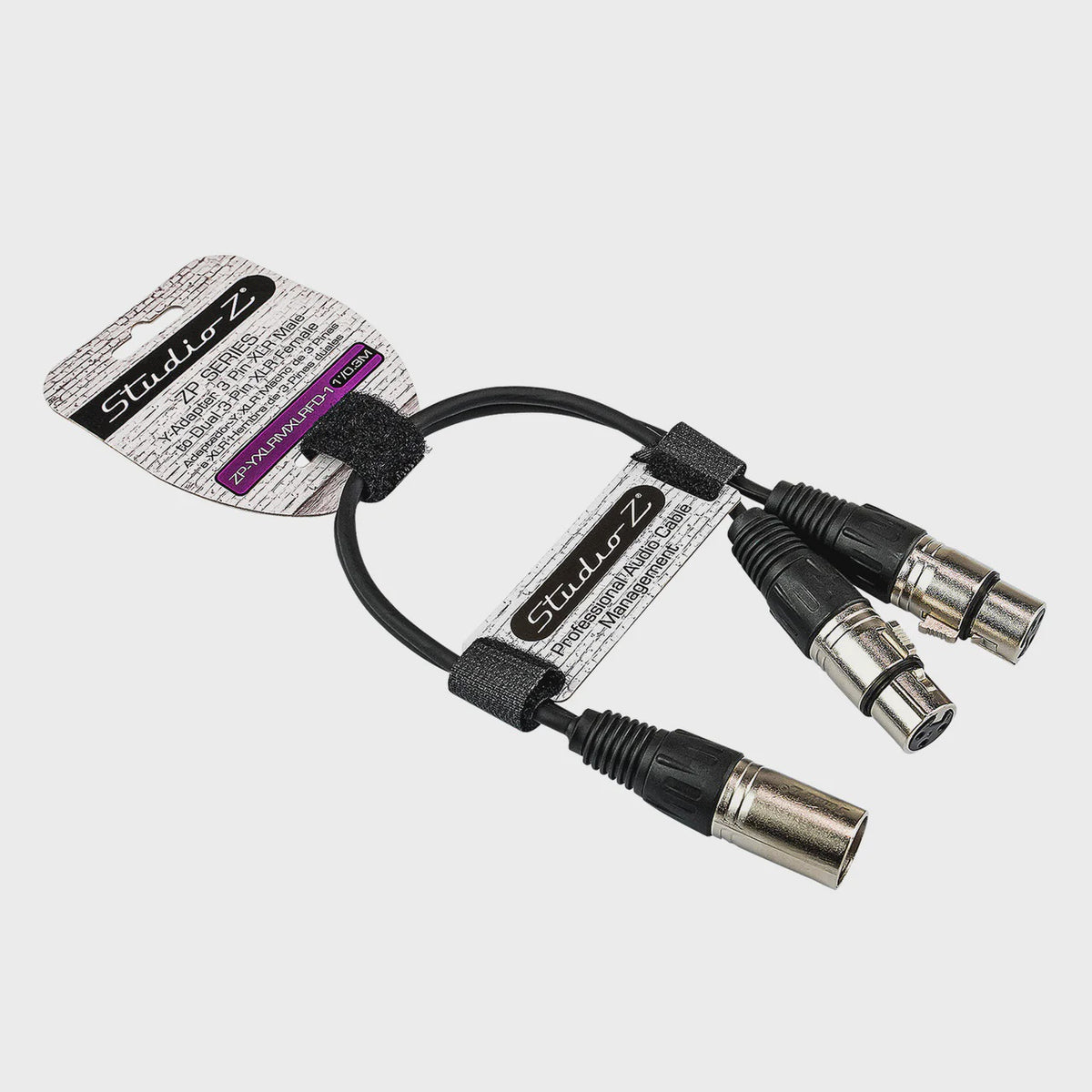 STUDIO Z Lead Xlr Male to 2 Xlr Female 1' ZP-YXLRMXLRFD-1 Y-TYPE