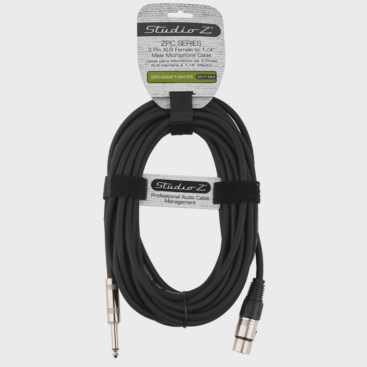 STUDIO Z Lead Xlr Female to 1/4 Male Mono 25' ZPC-24XF14M-25