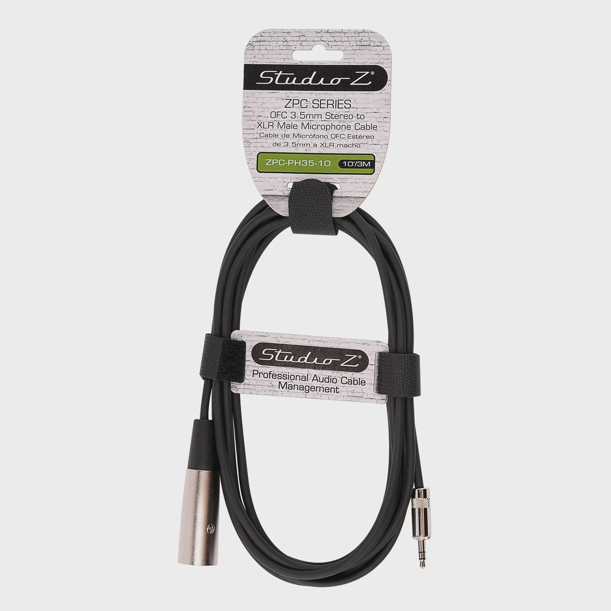 STUDIO Z Lead 3.5MM Male Stereo Ofc to Xlr Male 10' ZPC-PH35-10