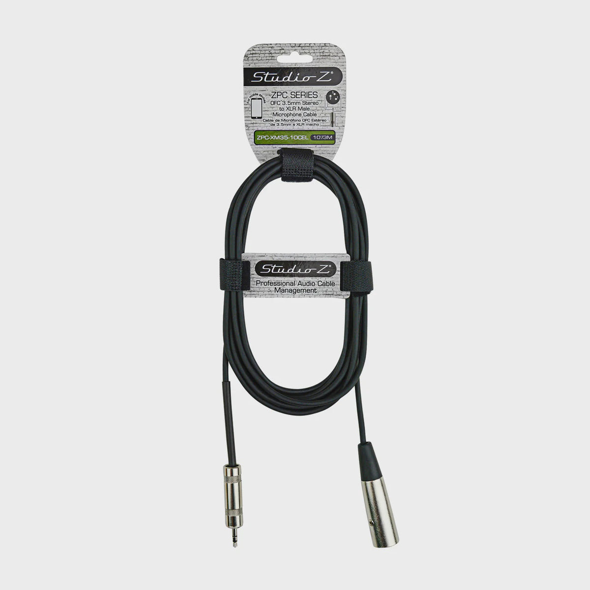STUDIO Z Lead 3.5MM Male Stereo to Xlr Male 10' ZPC-XM35-10CEL