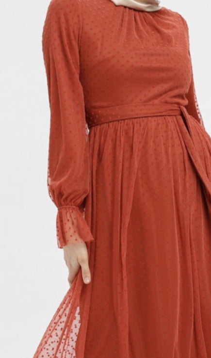 LOREEN BY PUANE Dress Terra Cotta